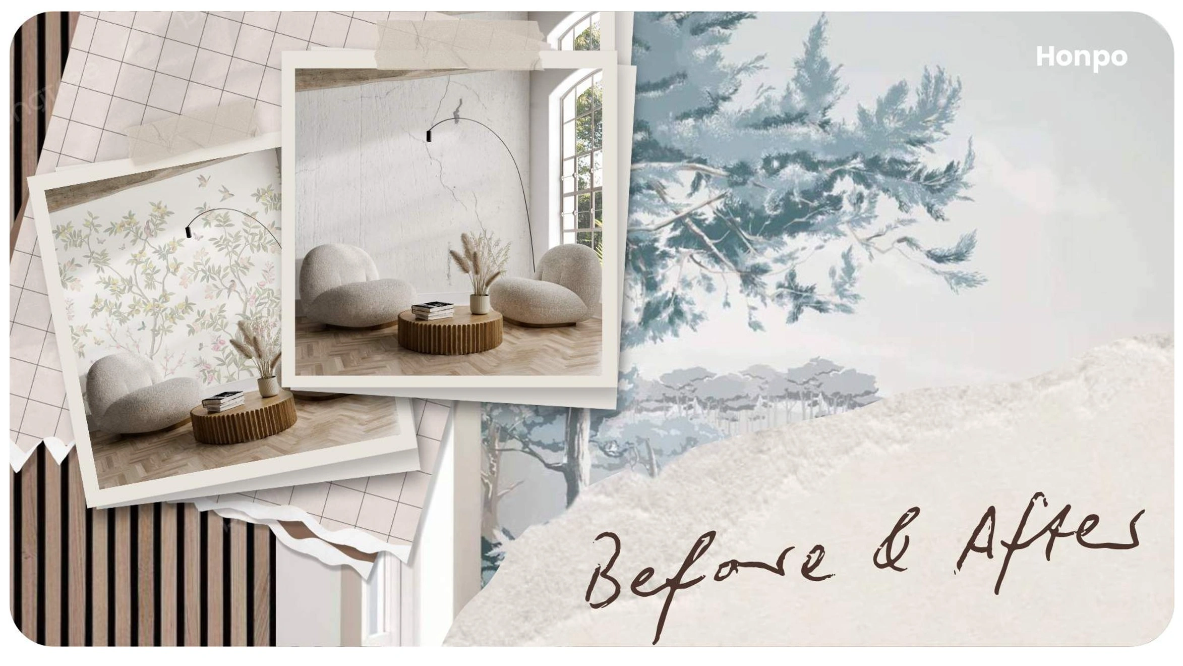 Before and after Wallpaper by Honpo